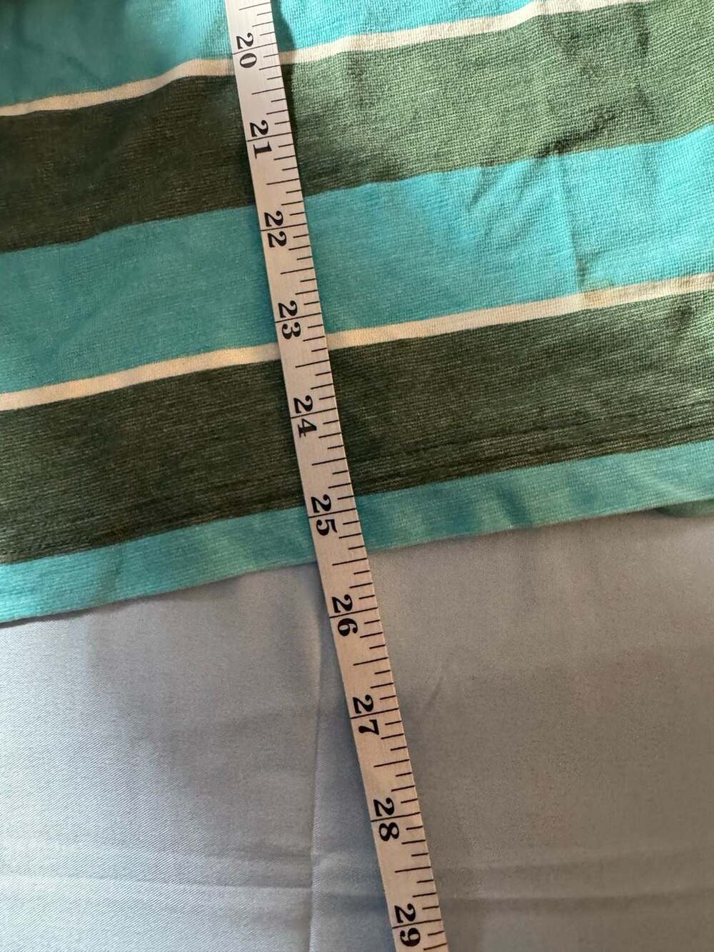 The North Face Green and Blue Striped Short Sleeve Polo Shirt Size L - Picture 7 of 8